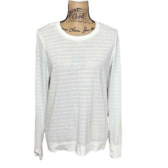 lululemon athletica Tops - Lululemon Swiftly Breathe Long Sleeve Squad Top Shirt White Size 10 Running Gym